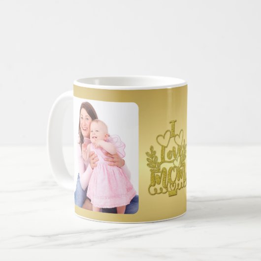 Mug Je t'aime maman. (Devant gauche)