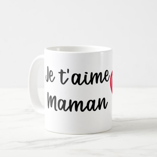 Mug Je t'aime Maman (Devant gauche)