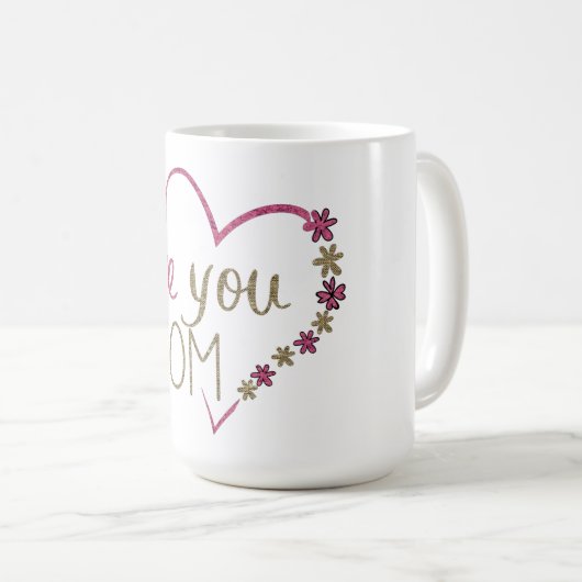 Mug Je t'aime maman (Devant droit)
