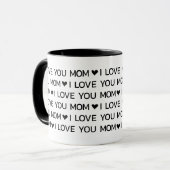 Mug Je t'aime Maman Coeurs (Devant gauche)