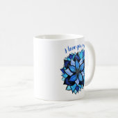 Mug Je t'aime Maman Fleur Bleue Fête des mères (Devant droit)