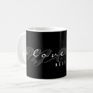 Mug Je t'aime maman   Meilleure maman jamais typograph