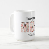 Mug Je t'aime Maman Nom personnalisé (Devant gauche)