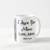 Mug Je t'aime mère jour élégant ajouter photo texte (Devant droit)