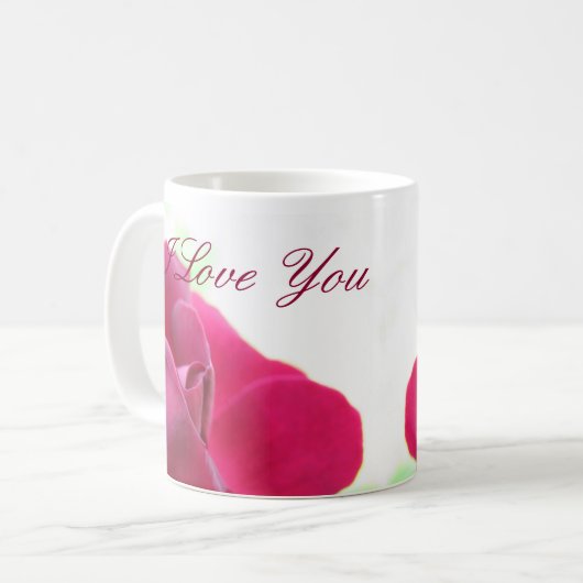 Mug Je T'Aime Mère Rose Douce (Devant gauche)