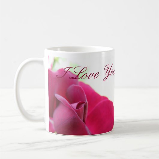 Mug Je T'Aime Mère Rose Douce (Gauche)