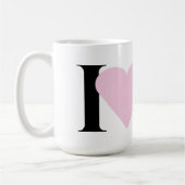 Mug Je t'aime mignon mouton de dessin (Gauche)