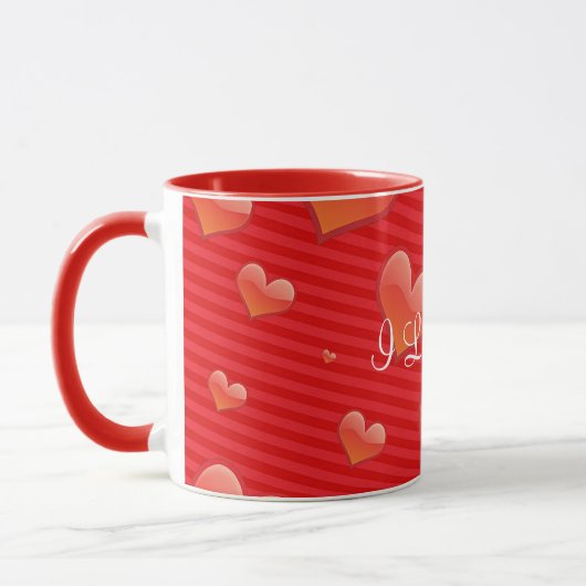 Mug Je t'aime modèle (Gauche)