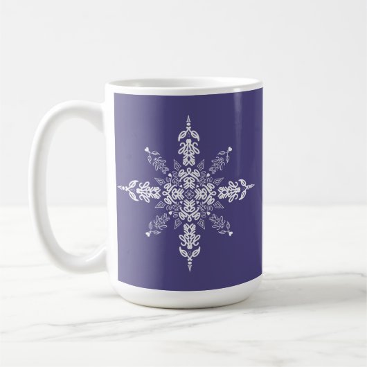 Mug Je t'aime. Mot masqué (Gauche)