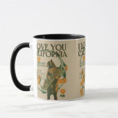 Mug Je t'aime ours de la Californie sonnerie de 11 (Gauche)