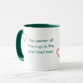 Mug Je t'aime papa (Devant gauche)
