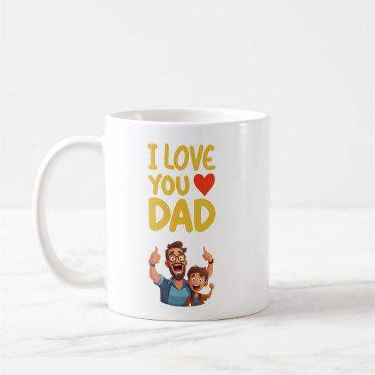 Mug Je t'aime, papa et maman (Gauche)