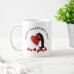 Mug Je T'Aime Plus ! Penguin Red Heart Valentine