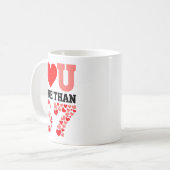Mug Je t'aime plus que 67 Saint-Valentin 6 7 Meme H (Devant gauche)
