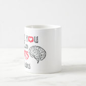 Mug Je t'aime plus que des cerveaux d'amour de zombis (Centre)