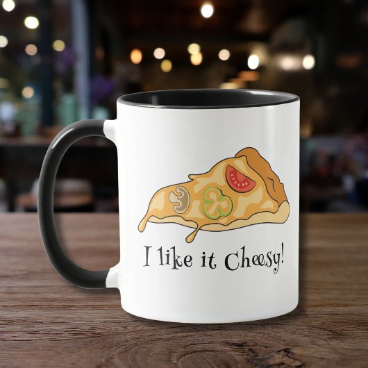 Mug Je t'aime plus que la pizza - Typographie Love Cit