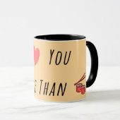 Mug Je t'aime plus que le sushi (Devant droit)