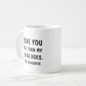 Mug Je t'aime plus que mon enfant de mêmes parents (Devant gauche)