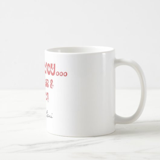 Mug Je t'aime… Pour toujours et un jour (Droite)