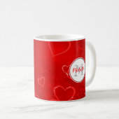 Mug Je t'aime Red Valentine's Day Heart Motif (Devant droit)