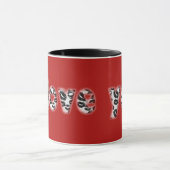 Mug Je t'aime Romantique Black Lipstick Baiser Typogra (Centre)