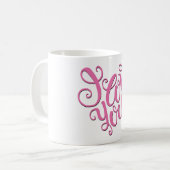 Mug Je t'aime rose (Devant gauche)