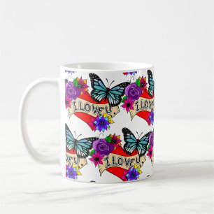 Mug Je T'Aime   Saint Valentin Coeur et Rose