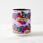 Mug Je T'Aime | Saint Valentin Coeur et Rose (Centre)