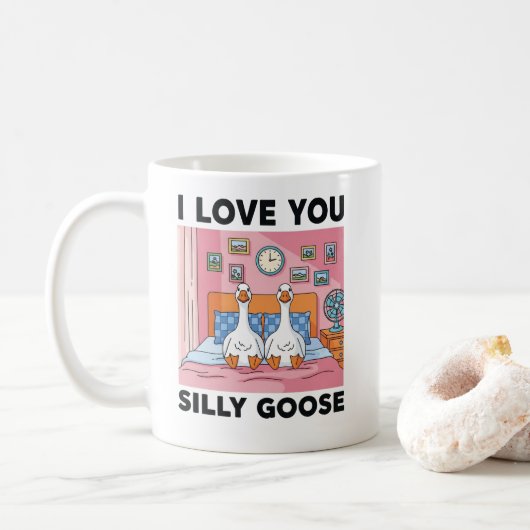 Mug Je t'aime Silly Goose (Avec donut)