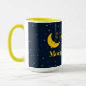 Mug Je t'aime sur la Lune et de retour (Gauche)