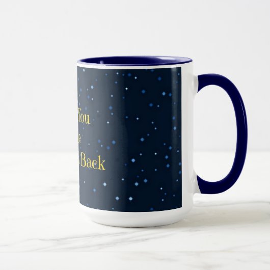 Mug Je t'aime sur la Lune et de retour (Droite)