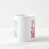 Mug Je t'aime sur la Lune et de retour (Centre)
