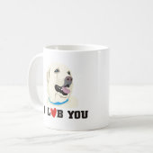 Mug Je t'aime thème d'or de labrador retriever (Devant gauche)