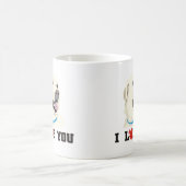 Mug Je t'aime thème d'or de labrador retriever (Centre)
