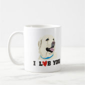 Mug Je t'aime thème d'or de labrador retriever (Gauche)