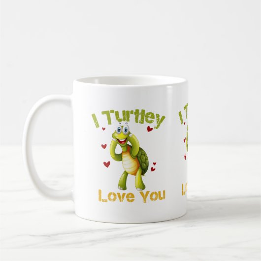 Mug Je T'aime Tortue Mignonne Jeu de Mots (Gauche)