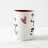 Mug "Je t'aime" Typographie avec Coeurs (Centre)
