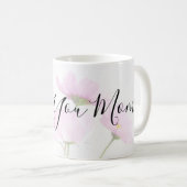 Mug Je t'aime typographie de maman sur pâle - floral (Devant droit)