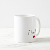 Mug Je T'Aime Typographie De Script Moderne Minuscule  (Devant droit)