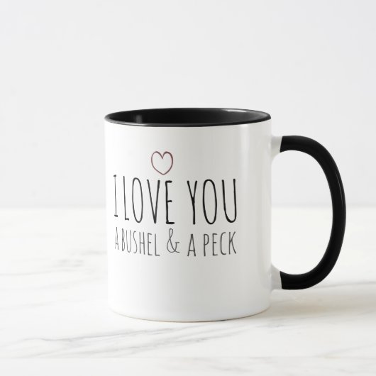 Mug Je t'aime un boisseau et un pic (Droite)
