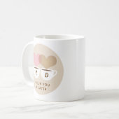 Mug Je T'Aime Un Dernier Monogramme Personnalisé Initi (Devant gauche)
