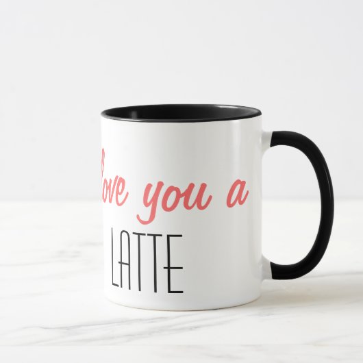 Mug je t'aime un latte (Droite)