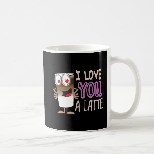 Mug Je t'aime un latte (Droite)