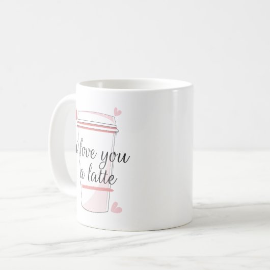Mug Je T'Aime Un Latte (Devant gauche)