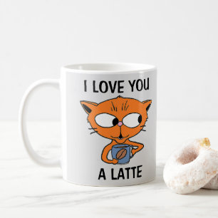 Mug JE T'AIME UN LATTE Café Blague Humoristique
