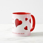 Mug Je t'aime, Valentine (Devant droit)