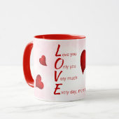 Mug Je t'aime, Valentine (Devant gauche)
