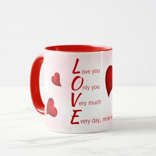 Mug Je t'aime, Valentine (Devant gauche)