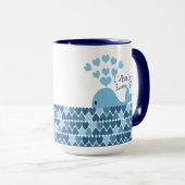 Mug Je T'Aime Whaley ! Bleu (Devant droit)