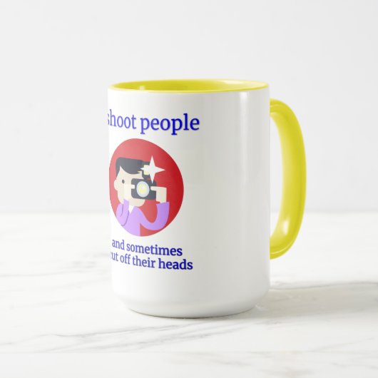 Mug Je tire sur les gens et parfois je leur coupe la t (Devant droit)